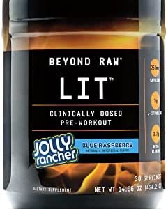 Beyond Raw LIT Pre-Workout - Jolly Rancher Blue Raspberry