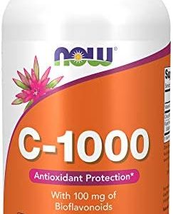 NOW Supplements, Vitamin C-1,000 with 100 mg of Bioflavonoids, Antioxidant Protection*, 250 Veg Capsules