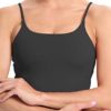 HHUQ Women’s Longline Sports Bra Wirefree Padded Medium Support Yoga Bras for Running Workout Tank Tops - Image 3