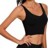 Lemedy Women Sports Bra Longline Crop Tank Top Padded Workout Running Yoga - Image 3