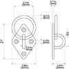 heyous 2-Pack M8 304 Stainless Steel Heavy Duty Pad Eye Hook Plate Staple Ring with Mounting Screws for Yoga Hammock Swing Marine Boat Application - Image 4