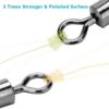 Siasky Fishing Swivels, 200pcs Barrel Swivels Fishing Stainless Steel Swivel Fishing for Saltwater Freshwater Fishing - Image 5