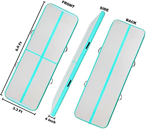 Marfula Inflatable Air Track Mat Gymnastics Mat Training Mats 4 inches Thickness With Carry Bag / Electric Pump For Home Use/Training/Cheerleading/Yoga/Water - Image 2