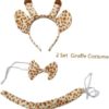 FWTURG 2 set Animal Giraffe Headband Ears Tail Halloween Dress Up Costume set, Yellow - Image 2