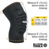 Knee Pads, Lightweight Padded Knee Sleeves, Breathable Mesh Back, Elastic Cuff with Slip-Resistant Silicone, Black, M/L Klein Tools 60492 - Image 7