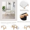 civama Yoga Chair Handstand Bench, Inversion Stool Used for Relaxation, Relieving Fatigue and Fitness, Aiding Sleep and Digestion for Home and Gym with Wooden and PU Mats, White - Image 5