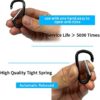 XIECHANEE 30PCS Aluminum Carabiner Clips, 2" D Shape Spring Snap Hooks Carabiner with 30PCS Keyring Keychain Hook - Image 3