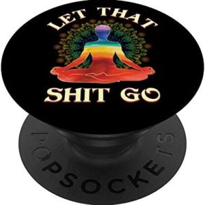 Funny Yoga Meditation Inhale Exhale Namaste Workout Yoga PopSockets Grip and Stand for Phones and Tablets