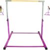 Athletic Bar Gymnastics Kip Bar Horizontal Bar Professional Junior Gymnastic Training High Bar Asymmetric Bar 13 Level Height Adjustable Expandable 3 to 5 FT Indoor Outdoor Use (Purple) - Image 3
