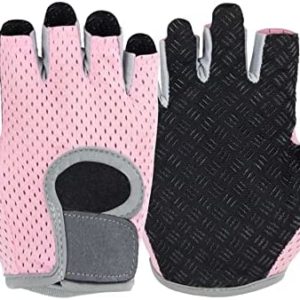 Breathable Gym Gloves, Palm Protection Enhance Grip Fitness Training Gloves Non-Slip Silicone Padded Palm Grip Protection Gloves for Men & Women with Full Palm Protection for Workout, Training
