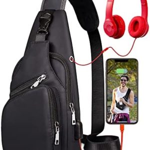 Waterproof Sling Bag Crossbody Backpack for Men Women Sling Backpack Hiking Daypack Multipurpose Cross Body Chest Bag