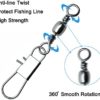 50/250pcs Fishing Barrel Swivels with Safety Snaps Swivel Stainless Steel High Strength Interlock Snap Swivels Rolling Connector Black Nickel Solid Ring Freshwater Fishing Tackles Accessories - Image 5