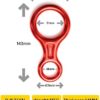 HUOFU 35KN Aluminum Climb Rescue Figure 8 Descender, Rappelling Gear Downhill Equipment, Rigging Plate for Climbing and Rappelling Device - Image 2
