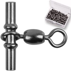 JSHANMEI Sleeve Swivels Fishing Cross Line Swivels 3 Way Swivels Fishing Three Way Crimp Swivel Heavy Duty Brass Triple Swivels Saltwater Fishing Tackle