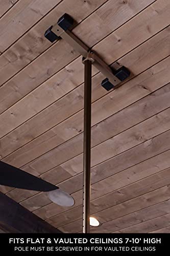 Signature Life Sure Stand Straight Pole and Trapeze Grab Bar Bundle, Elderly Tension Mounted Floor to Ceiling Transfer Pole, Bathroom Safety Assist Grab Bar and Stability Rail, Deep Bronze - Image 7