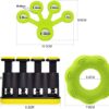 Hand Grip Strengthener 3Pcs - Adjustable Finger Exerciser, Grip Strength Trainer for Arthritis - Hand Grip Workout Equipment for Musician - Finger Stretcher Resistance Band Grip Ring, Guitar Beginner - Image 4