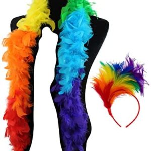 Fascinator Feather Headband & Feather Boa 1920s Party Favors for Tea Party Cocktail Wedding Headpiece Dress Up