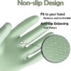 Household Cleaning Gloves,2-Pairs Long Sleeves PVC Reusable Dishwashing Gloves with Cotton Flocked Liner - Image 2