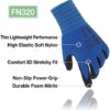 DEX FIT Premium Nylon Nitrile Work Gloves FN320; Firm Non-Slip Grip; Thin & Lightweight; Durable & Foam Coated; 3D-Comfort Fit; Machine Washable, Blue M (8) 12 Pairs - Image 2