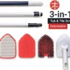 Moku Home Shower Scrubber with Long Extendable Handle - 3 in 1 Tub Tile Scrubber Brush - Bathtub Scrubber, Wall Scrubber for Cleaning Bathroom Kitchen Toilet - Image 2