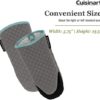 Cuisinart Quilted Oven Mitts, Set of 2 - Heat Resistant Oven Gloves with Silicone Non-Slip Grip, Convenient Hanging Loop, and Insulated Pockets - Ideal for Handling Hot Cookware - Drizzle Grey - Image 5