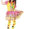 5 Pieces Clown Costume Kit, Clown Rainbow Headband, Tutu Skirt, Clown Tie and Clown Glasses,Rainbow Polka Dot Knee Thigh High Stocking for Clown Parties Carnivals Pretend Play Cosplay Party - Image 5