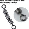 Dr.Fish 30 Pack High Speed 3 Roller Swivels, Fishing Barrel Swivels Rolling Swivels Leader Lure Connector Catfish Rig Bead Chain Swivels Saltwater Freshwater - Image 4
