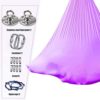ZCXBHD Aerial Silks Equipment Yoga Hammock Set Safe Aerial Kit Antigravity Yoga Swing 5mx2.8m (Color : Purple) - Image 2