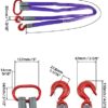 QWORK Two Leg Bridle Web Sling, 2 Pack 4.92Ft 4409lb Capacity Steel Sling - Image 6