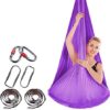 ZCXBHD 4m2.8m Aerial Yoga Hammock Anti-Gravity Yoga Swing Yoga Belt for Body Building Pilates Workout Fitness Suit for Ceiling (Color : Purple) - Image 2