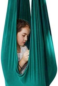 ZCXBHD Indoor Therapy Swing for Kids and Teens W/More Special Needs Breathable Silk Cuddle Hammock Adjustable Aerial Yoga Children Autism ADHD Aspergers