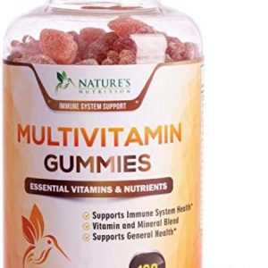 Adult Multivitamin Gummies Extra Strength Immune Support with Zinc, Vitamins D3 and C - Natural Complete Daily Gummy Vitamin Supplement - Vegetarian Multi for Men and Women, Non-GMO - 120 Gummies