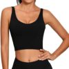 Lemedy Women Sports Bra Longline Crop Tank Top Padded Workout Running Yoga - Image 4