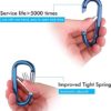 6PCS Carabiner Carabiner Clip,3 Inch Large Aluminum D Ring Shaped Carabiner with Keychain Hook, Spring Snap Hook for Bag/Buckle, Key Chain Clip, Backpack Clips, Key Hook for Pants, Clip on Keychain! - Image 3