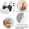 Omisy 4 Pieces V Neck Padded Bralette Cami Bra Wireless Tank Top Bra Sports Bra with Adjustable Straps - Image 4