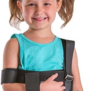 BraceAbility Pediatric Shoulder Immobilizer | Child Size Arm Sling Stabilizer for Broken Collarbone & Shoulder Injuries - Fits Toddlers, Kids, Youth & Teens (20" - 30" Chest Circumference)