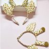 FWTURG 2 set Animal Giraffe Headband Ears Tail Halloween Dress Up Costume set, Yellow - Image 4