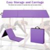 Gymnastics Mat for Kids Adults, Folding Extra Thick Tumbling Mats with Carrying Handle, 6’x2’ Anti-Tear Lightweight Exercise Mat, Indoor/Outdoor Aerobics Stretching Gym Mats Equipment for Home - Image 3
