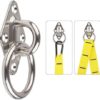heyous 2-Pack M8 304 Stainless Steel Heavy Duty Pad Eye Hook Plate Staple Ring with Mounting Screws for Yoga Hammock Swing Marine Boat Application - Image 7