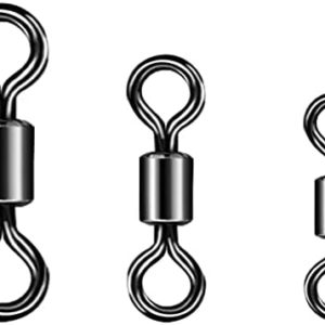 150pcs Micro Swivels Fishing Swivels Barrel Swivels High Strength Corrosion Resistance Fishing Swivels Barrel Swivels Fast Rotation Stainless Steel Swivels Fishing Tackles(Mico Swivles)
