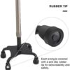 BigAlex Quad Cane Adjustable Walking Cane Flexible Lightweight Comfortable Foam Padding Handle with 4-Pronged feet for Extra Stability Small Quad Base for Men Women and Seniors - Image 7