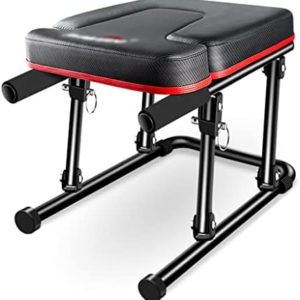 Yoga Inversion Stool Upside Down Stretching Chair Inversion Chair Small Fitness Equipment Super Weight Bearing (Color : Black, Size : 53 * 43 * 35.5cm)