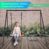 Simply Cones Saucer Swing Set for Kids - 440lbs Max Weight Capacity, Indoor & Outdoor Play Set with Round Swing & Regular Swing Seat - Heavy Duty Steel A-Frame, Easy to Assemble, Accessories Included - Image 7