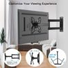 Full Motion TV Wall Mount Bracket Swivel Heavy Duty Articulating Arms Tilt for 13-42” LED LCD Flat Curved TV Screen Monitor TVs, VESA Up to 200x200mm, Weight Capacity Up to 77lbs - Image 2