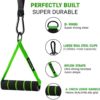 XTREME TECH Resistance Bands Set | Workout Kit with Bar, Handles, Door Anchor, Ankle Straps, Carry Bag, Insert Upto 180LBS for Heavy Exercise Home Gym Fitness Equipment Men & Women, Green - Image 8