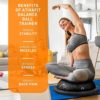 ATIVAFIT Balance Ball Half Exercise Ball Balance Trainer Inflatable Yoga Ball for Home Gym Workouts Core Strength Fitness Half Ball with Resistance Bands, Pump, Support to 660 lbs - Image 5
