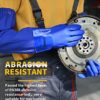 LANON PVC Coated Chemical Resistant Gloves, Reusable Heavy Duty Safety Work Gloves, Acid, Alkali & Oil Protection, 26" Elbow Length, X Large - Image 3
