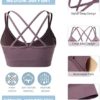 Women's Cross Back Sport Bras,Padded Strappy Criss Cross Cropped Bras for Yoga Workout Fitness S-2XL - Image 5