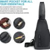 Sling Backpack with USB Charging Port, Chest Bag Crossbody Daypack Shoulder Bag for Men, Hiking, Cycling, Travel - Image 3