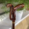 Wooden Walking Stick Cane for Men Women - Wood Carved Cobra Snake Stylish Gift for Old Elderly People - Image 7